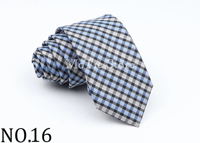 Nuova Cravatta Scozzese Jacquard Da 6 Cm Per Uomo Classiche A Quadri In Poliestere