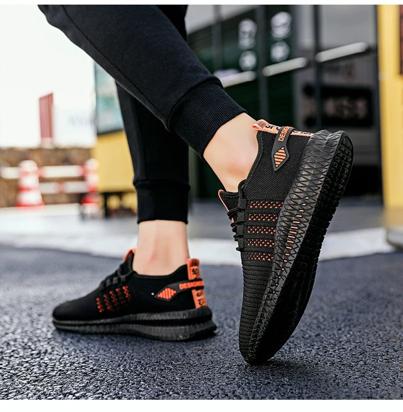 Scarpe Da Ginnastica Alla Moda Da Uomo Leggere Traspiranti Scarpe Da Passeggio Stringate Casual Calzature Maschili