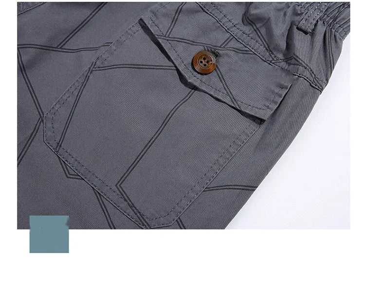 Pantaloncini Cargo Uomo Plus Size 6XL Lunghezza Al Ginocchio Cotone Elasticizzato Tasche Militari Bermuda Capri