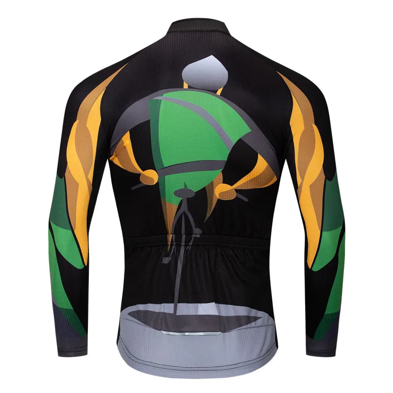 Weimostar Maglia Ciclismo Uomo Manica Lunga Autunno MTB Strada Traspirante Con Tasche Abbigliamento Per Bicicletta