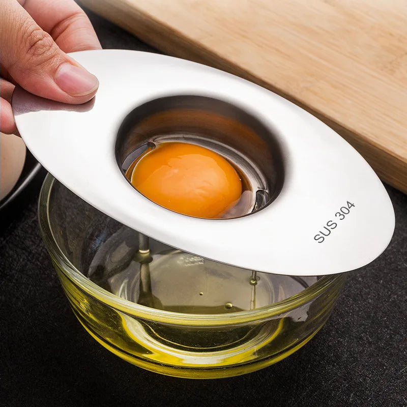 Separatore Di Albume In Acciaio Inossidabile Con Imbuto E Cucchiaio Strumento Divisore Per Uova Accessori Da Cucina