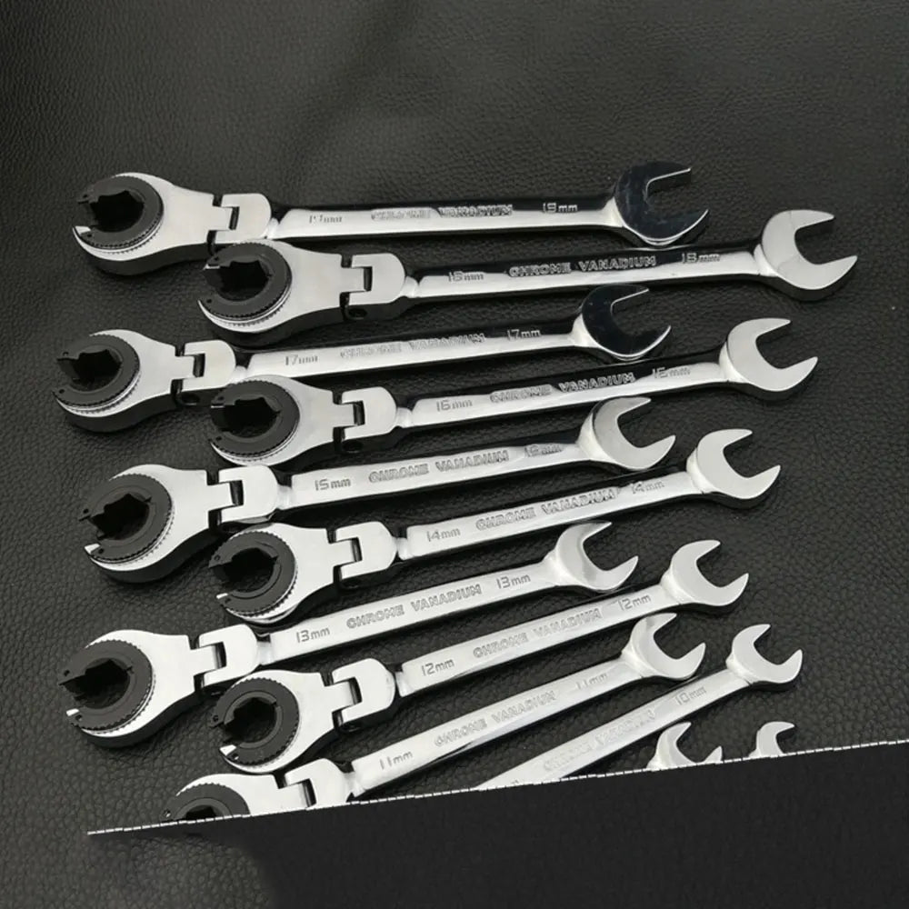 Chiave A Cricchetto Per Tubi Con Testa Flessibile Aperta 8 A 30 Mm 72 Denti Binoax Per Riparazioni Auto
