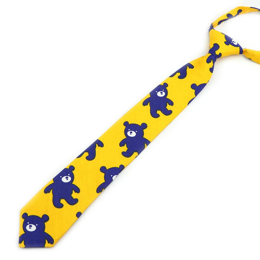 Cravatta Sottile Da Scuola Per Ragazzi E Ragazze Design Tinta Unita Scozzese Floreale Cartoon Casual