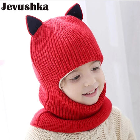 Cappellino Passamontagna Invernale Per Neonati E Bambini Con Fodera In Pile E Orecchie Da Gatto HT073