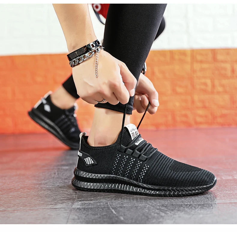 Scarpe Da Ginnastica Alla Moda Da Uomo Leggere Traspiranti Scarpe Da Passeggio Stringate Casual Calzature Maschili