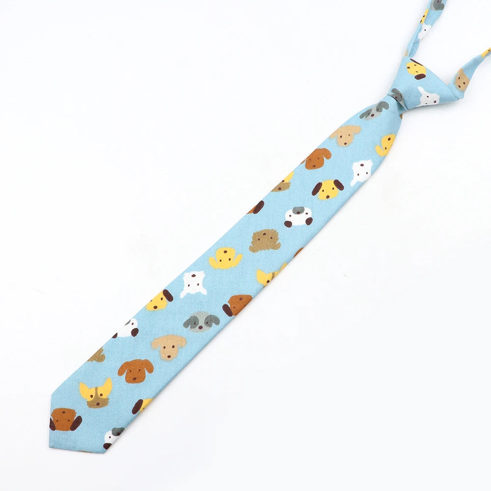 Cravatta Sottile Da Scuola Per Ragazzi E Ragazze Design Tinta Unita Scozzese Floreale Cartoon Casual