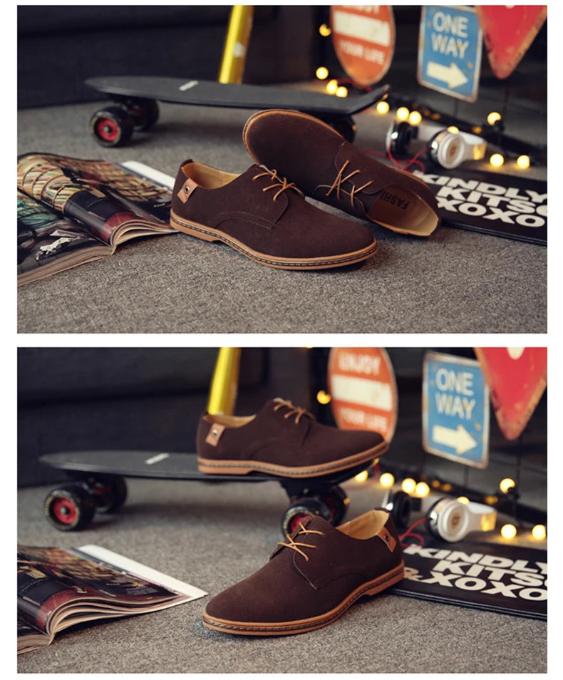 Scarpe Da Uomo In Pelle Scamosciata Primaverili Oxford E Sneakers Classiche Scarpe Eleganti Comode Grandi Misure 2025