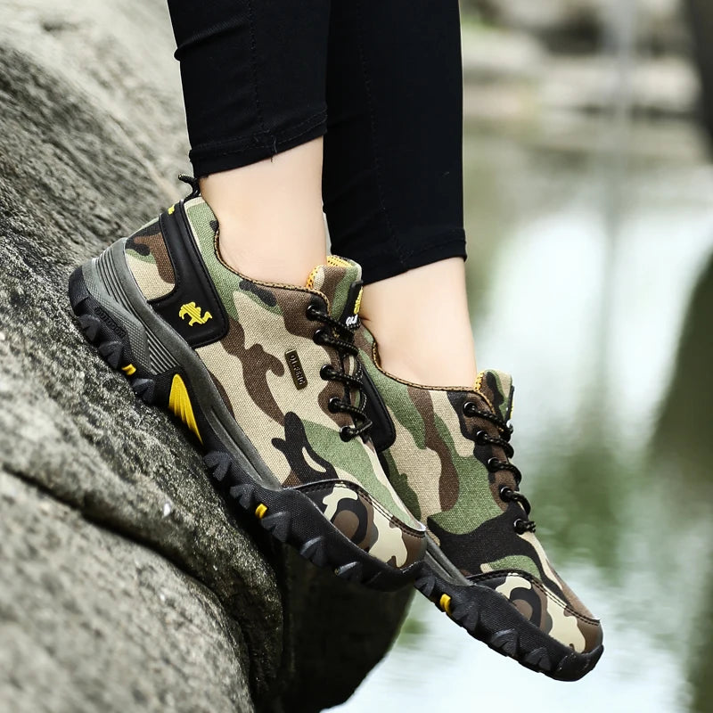 Scarpe Mimetiche Da Esterno Unisex Per Trekking E Trail Running Verde Militare Traspiranti Con Aumento Di Altezza