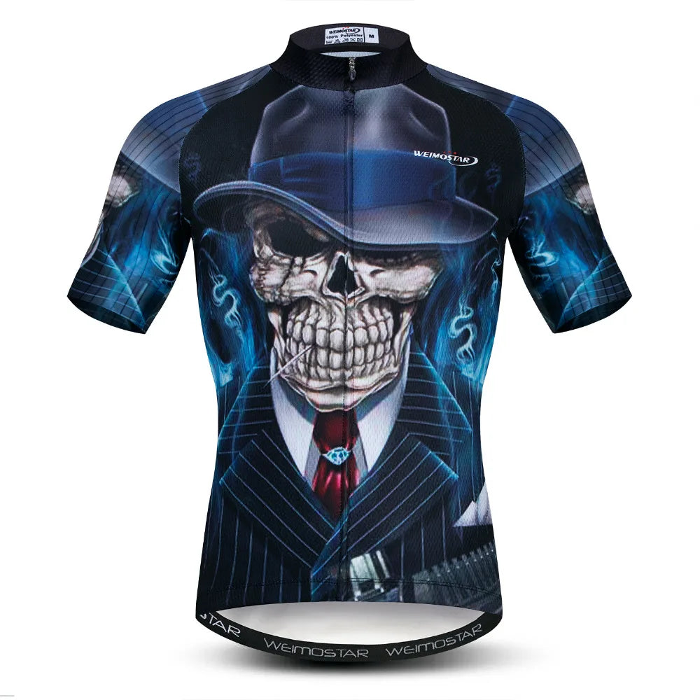 Maglia Ciclismo Estiva Uomo Traspirante A Maniche Corte Con Tasche Per Mountain Bike