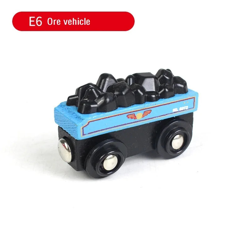 Treno Magnetico in Legno per Bambini Locomotiva con Binari Giochi Educativi Regalo di Compleanno