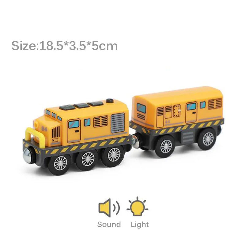 Set Trenini Elettrici Per Ferrovia In Legno Pista Del Treno Regalo Di Natale Per Bambini