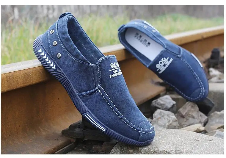 Scarpe Da Uomo In Tela Estiva Traspiranti Slip On Basse Leggere Casuali Mocassini Sneakers