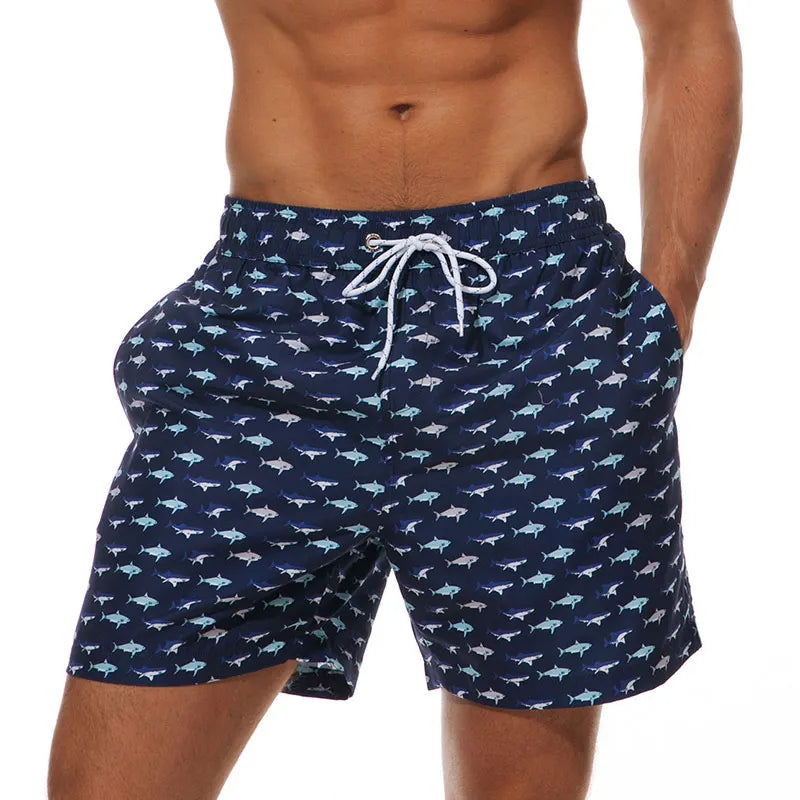 Pantaloncini Uomo Ad Asciugatura Rapida A Righe Verticali Traspiranti Con Fodera In Rete Taglie Forti Spiaggia Surf