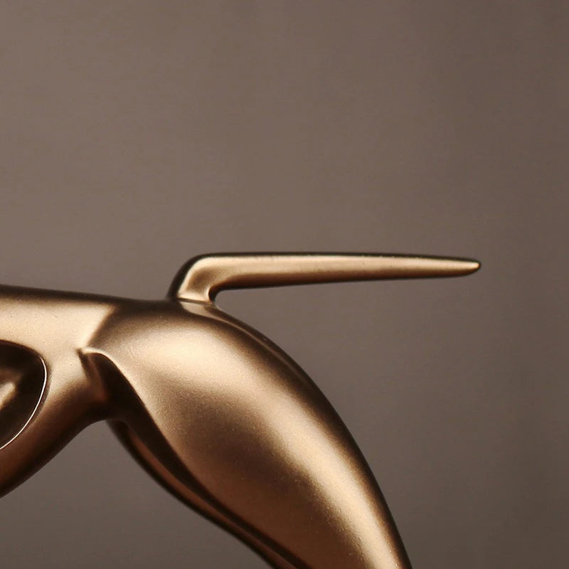 Decorazione In Resina Toro Dorato Scultura Moderna Astratta Geometrica Per La Casa Regalo Elegante