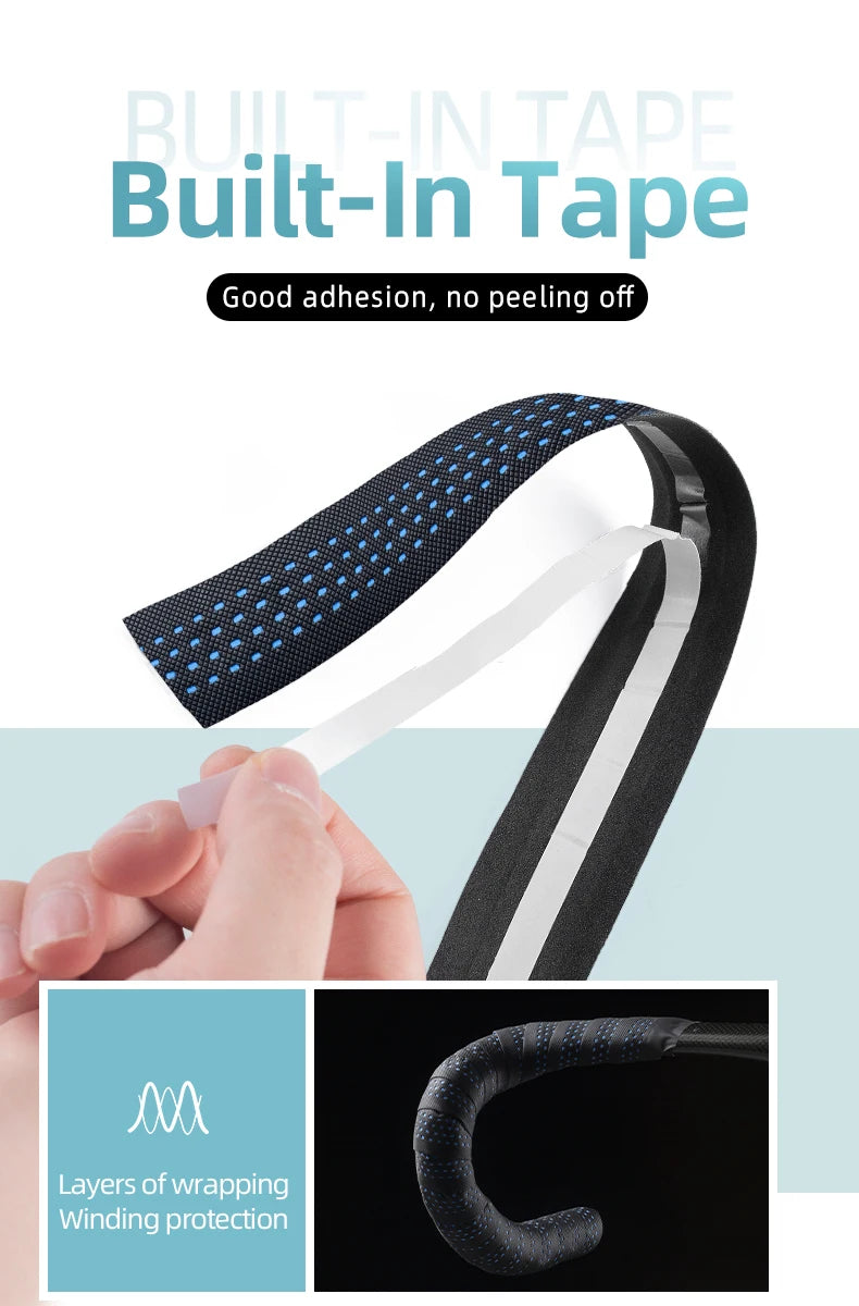 ROCKBROS Nastro Manubrio PU Eva Antiscivolo Morbido Traspirante Antiurto MT Impugnature Per Biciclette Ciclismo