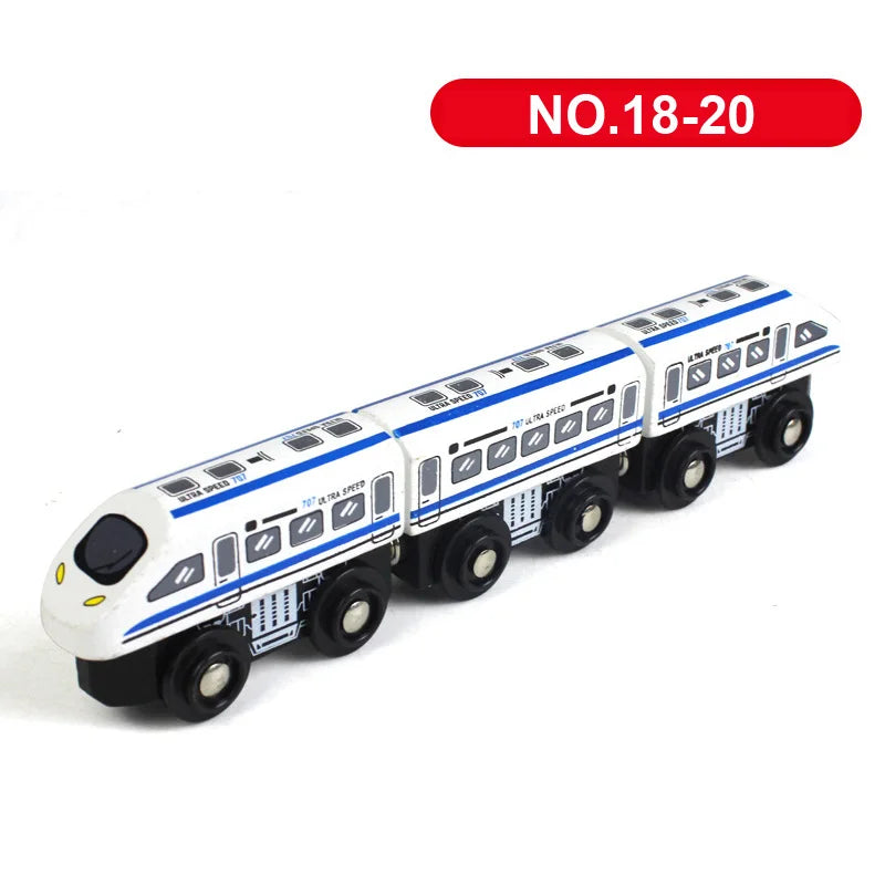 Trenino Magnetico In Legno Giocattolo Ferrovia Set Con Elicottero Auto E Camion Accessori Per Binari Del Treno In Legno