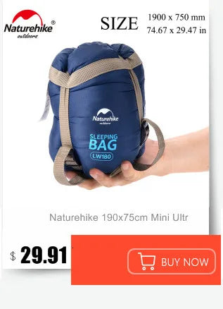 Naturehike L150 Sacco a Pelo da Campeggio Leggero 3 Stagioni in Cotone Impermeabile con Ventilazione per Adulti