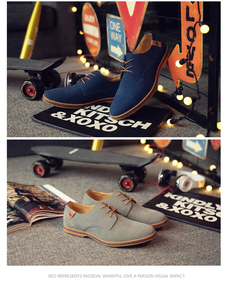 Scarpe Da Uomo In Pelle Scamosciata Primaverili Oxford E Sneakers Classiche Scarpe Eleganti Comode Grandi Misure 2025