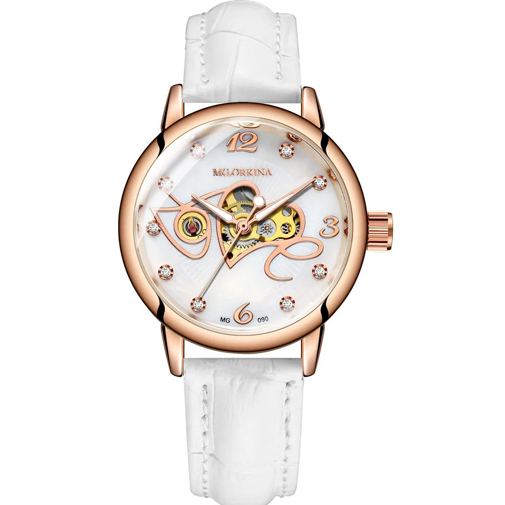 Orologi Meccanici da Donna Scheletro Lusso Nuova Moda Orologio Femminile Automatici a Carica Automatica Montre Femme