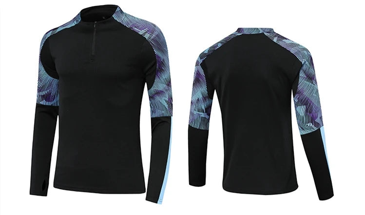 HQ Uomo Bambini Tuta da palestra Calcio Maglie da calcio Sport Corsa Allenamento Fitness Tuta Abbigliamento sportivo Maglione con cappuccio a maniche lunghe