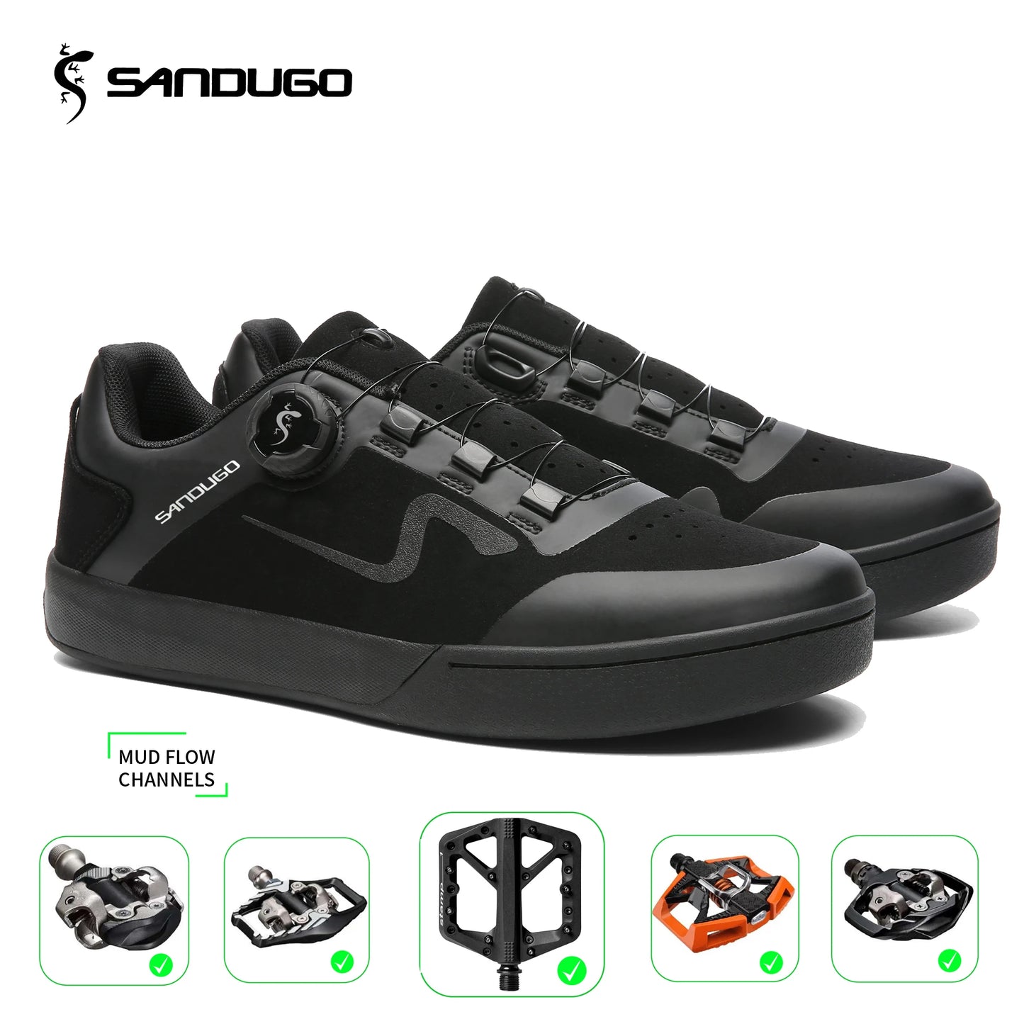 Scarpe Da Ciclismo Da Uomo MTB Downhill Enduro Compatibili Con Pedali A Due Bulloni Per Mountain Bike Traspiranti