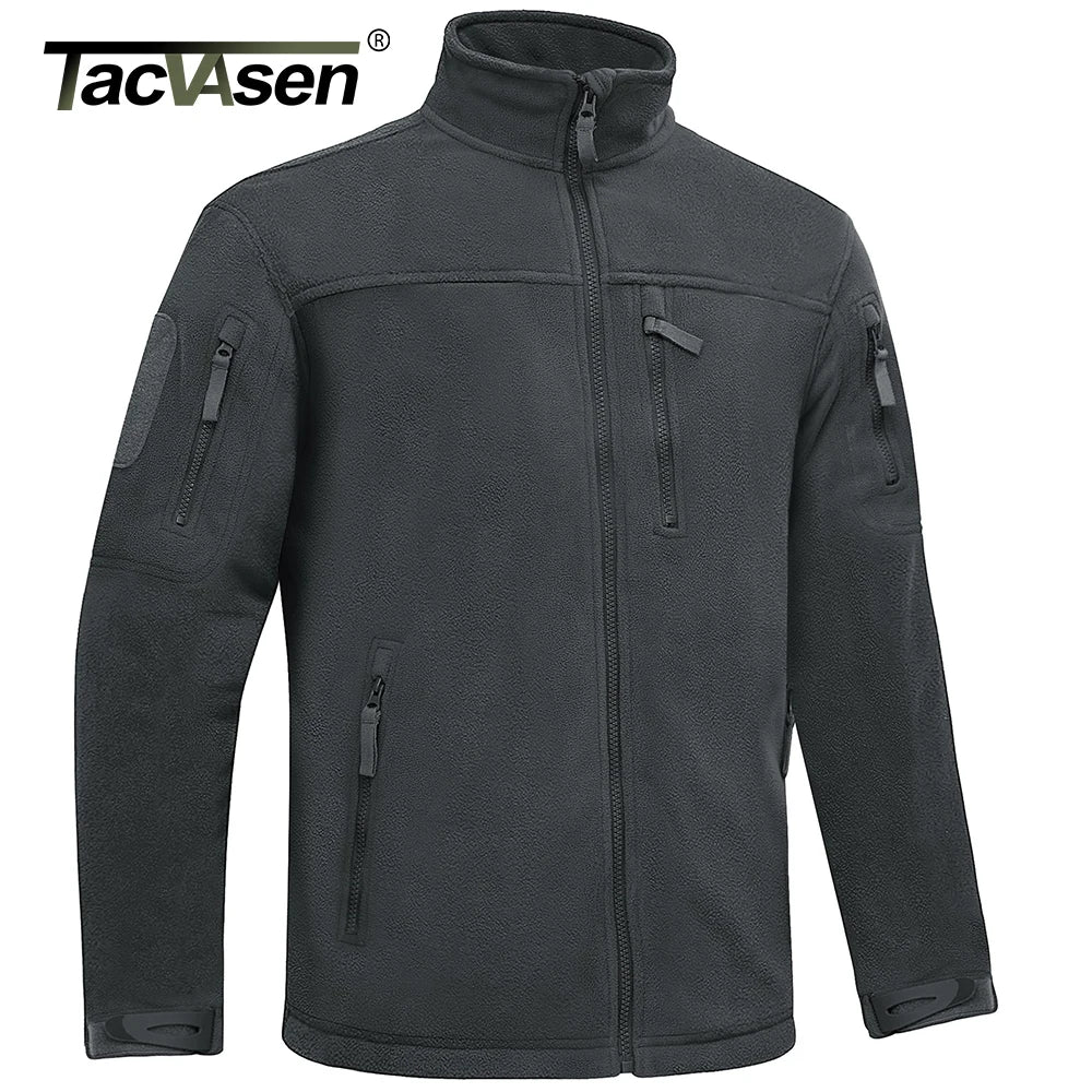 Tacvasen Giacca Invernale In Pile Da Uomo Con Zip Tasche Frontali Calda Per Lavoro Escursionismo
