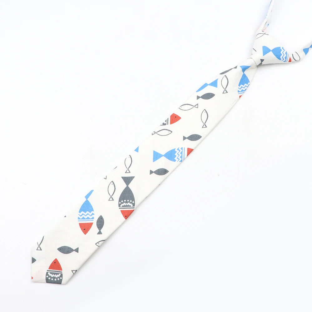Cravatta Sottile Da Scuola Per Ragazzi E Ragazze Design Tinta Unita Scozzese Floreale Cartoon Casual