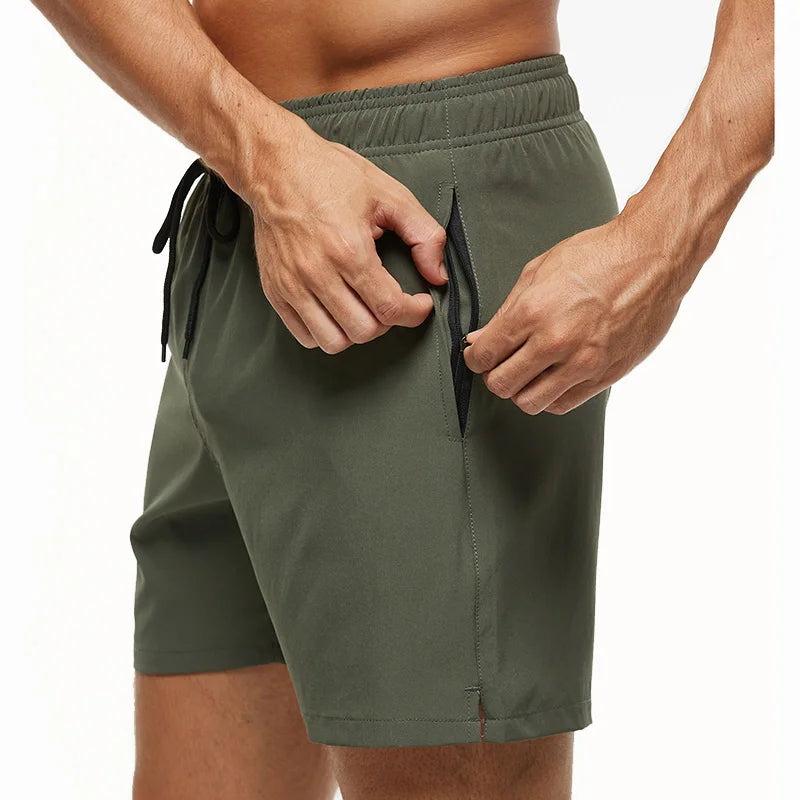 Costume Elasticizzato Uomo Escatch 2025 Pantaloncini Da Spiaggia Ad Asciugatura Rapida Tasche Cerniera Fodera Rete