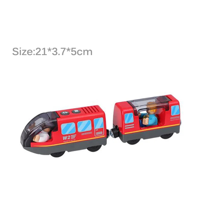 Set Trenini Elettrici Per Ferrovia In Legno Pista Del Treno Regalo Di Natale Per Bambini