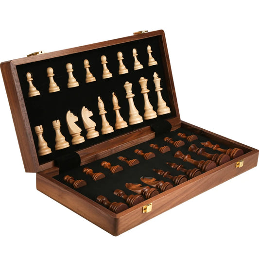 Set Scacchi Pieghevole In Legno Qualita Tradizionale E Classico Scacchiera Gioco Da Tavolo Massiccio Lavorati A Mano