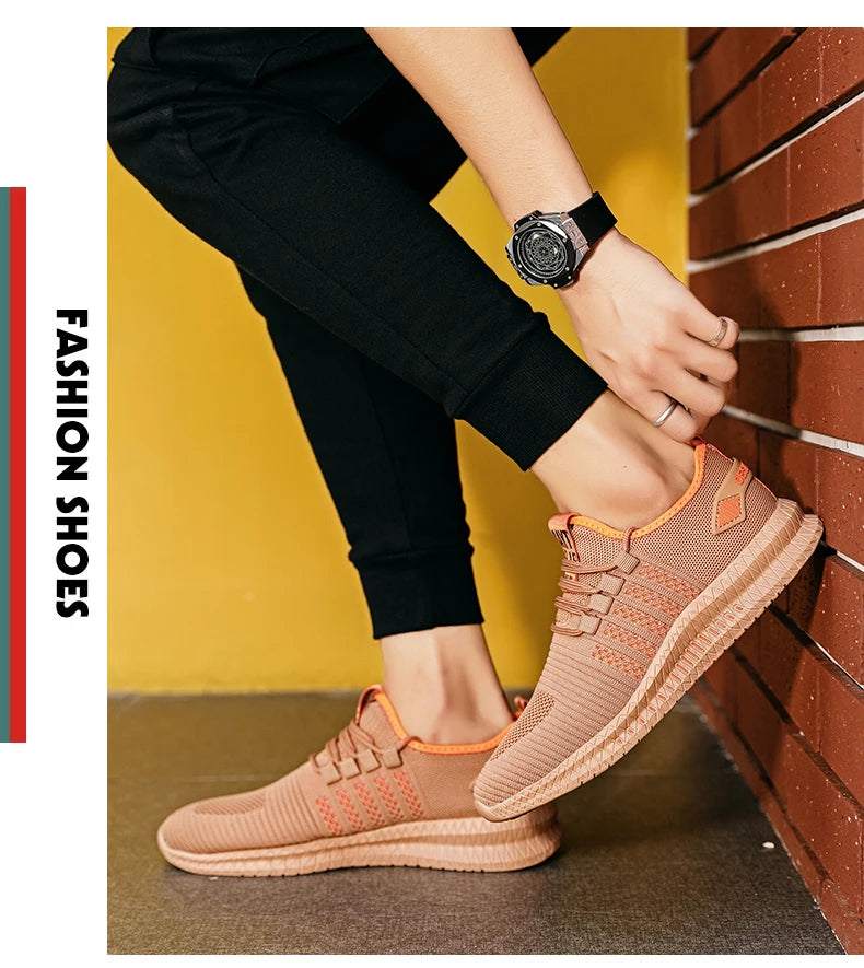 Scarpe Da Ginnastica Alla Moda Da Uomo Leggere Traspiranti Scarpe Da Passeggio Stringate Casual Calzature Maschili