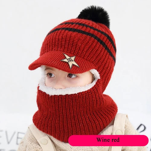 Cappellino Passamontagna Invernale Per Neonati E Bambini Con Fodera In Pile E Orecchie Da Gatto HT073