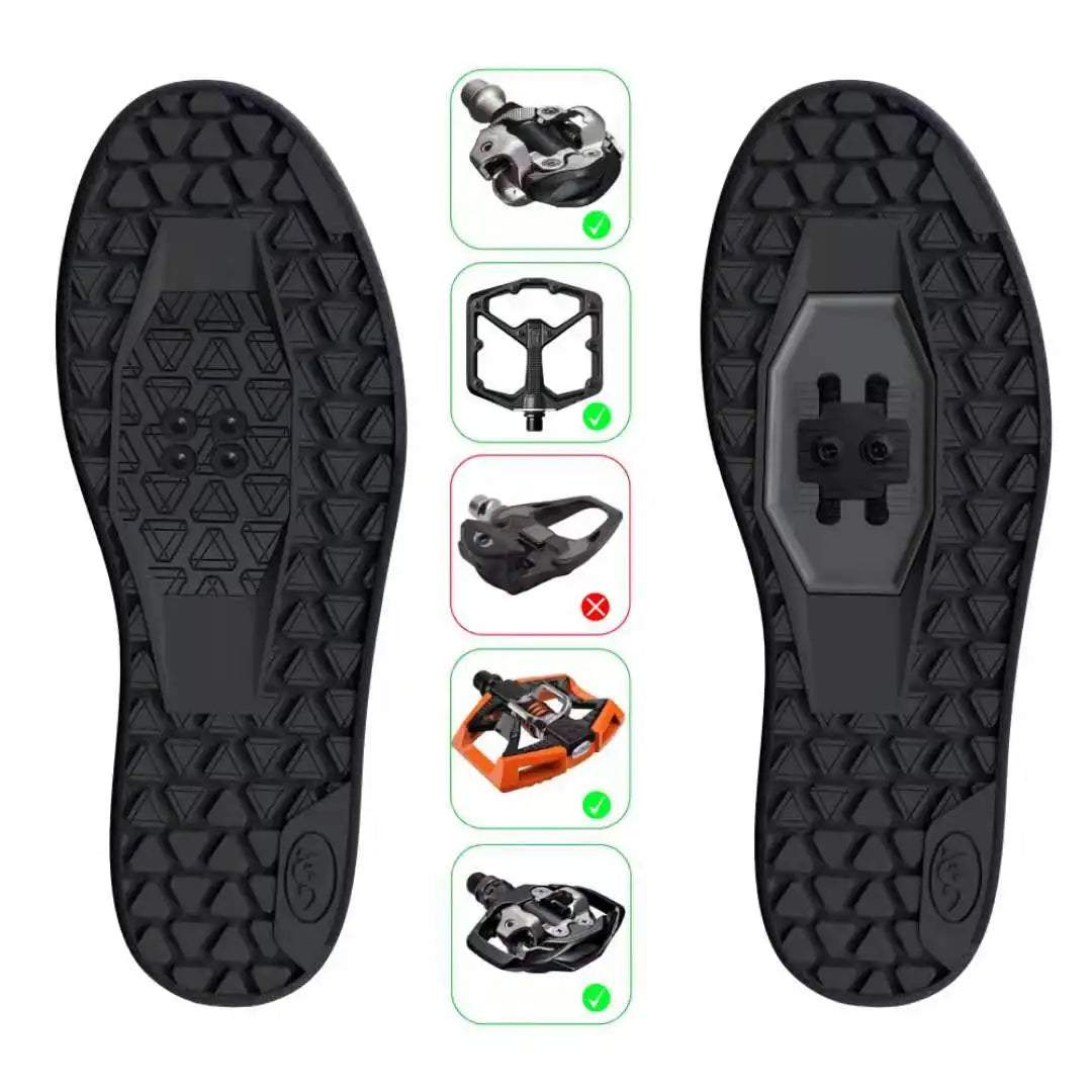 Scarpe Da Ciclismo Da Uomo MTB Downhill Enduro Compatibili Con Pedali A Due Bulloni Per Mountain Bike Traspiranti
