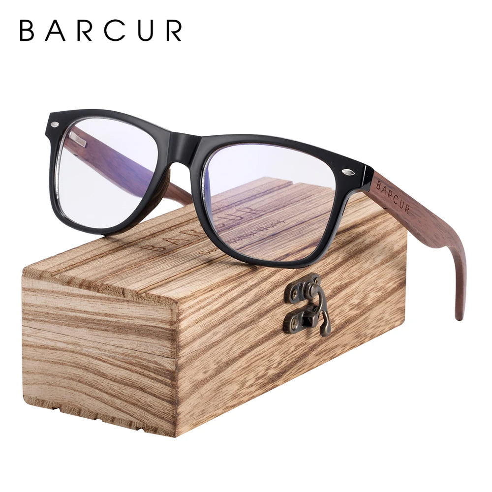 Occhiali Da Sole In Legno BARCUR Uomo Polarizzati UV400 Protezione Totale Scatola Originale