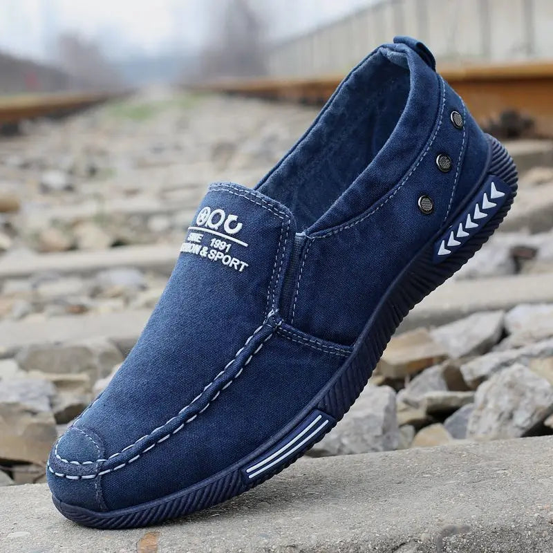 Scarpe Da Uomo In Tela Estiva Traspiranti Slip On Basse Leggere Casuali Mocassini Sneakers