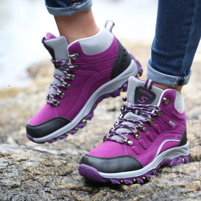 Scarpe Trekking Da Donna All Aperto Con Alta Imbottitura Antiscivolo Sneaker Casual Da Arrampicata