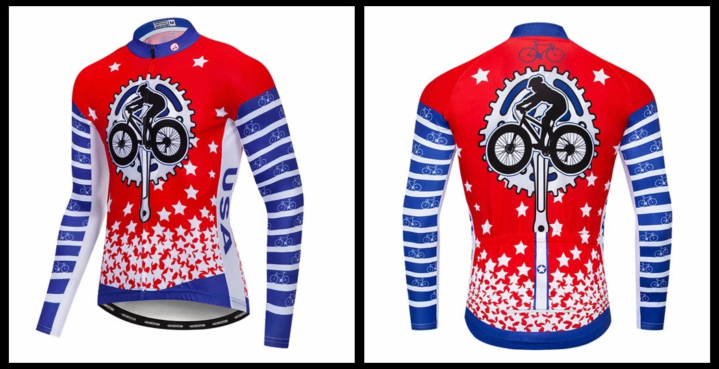 Weimostar Maglia Ciclismo Uomo Manica Lunga Autunno MTB Strada Traspirante Con Tasche Abbigliamento Per Bicicletta
