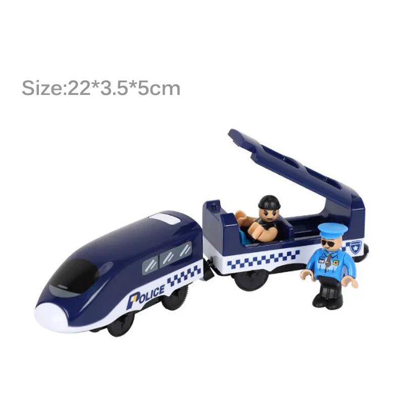 Set Trenini Elettrici Per Ferrovia In Legno Pista Del Treno Regalo Di Natale Per Bambini