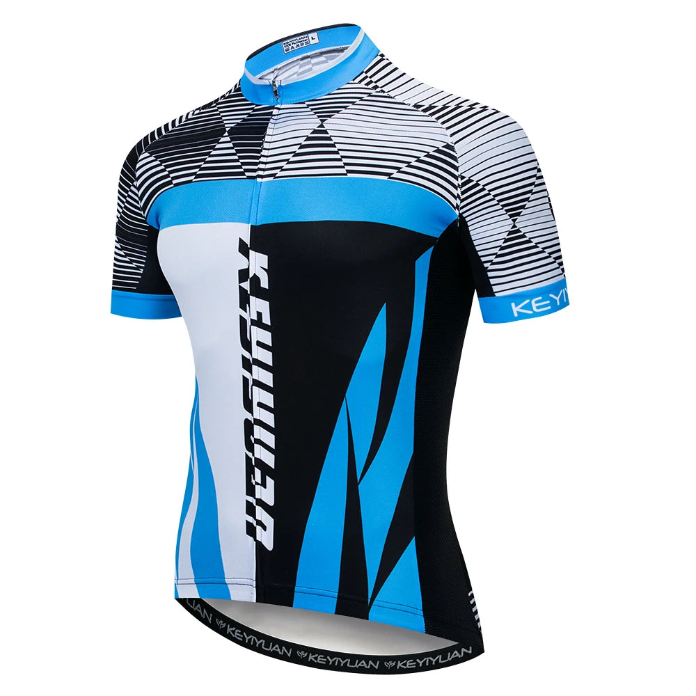 Keyiyuan Maglia Ciclismo Uomo Maniche Corte Estate Per Gara Triathlon MTB Abbigliamento Sportivo Bici