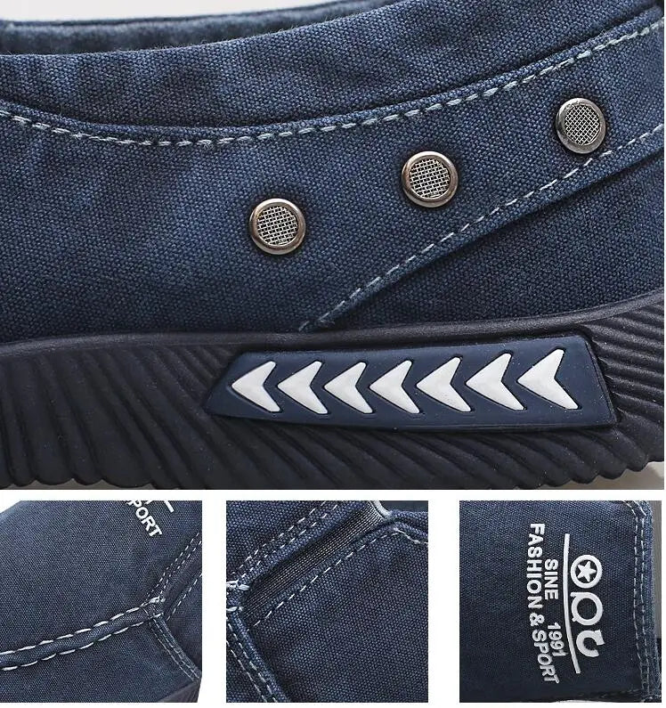 Scarpe Da Uomo In Tela Estiva Traspiranti Slip On Basse Leggere Casuali Mocassini Sneakers