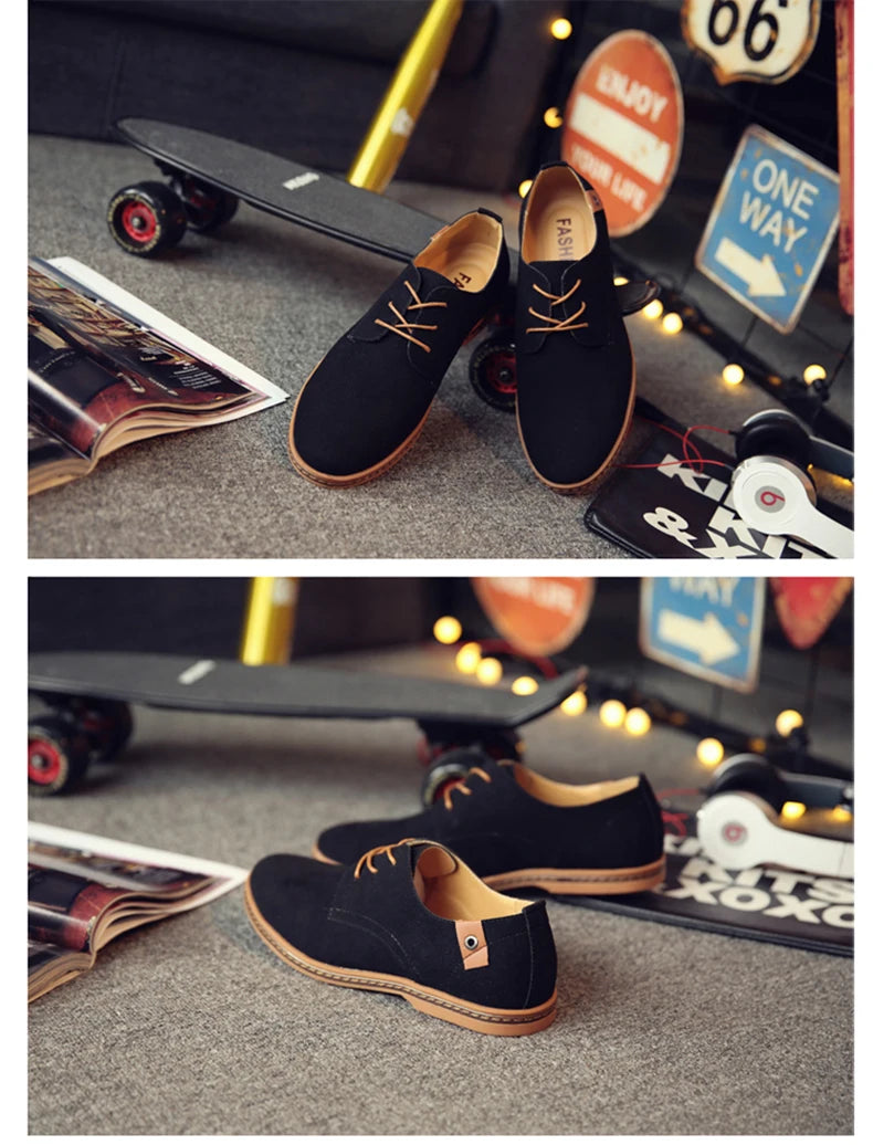 Scarpe Da Uomo In Pelle Scamosciata Primaverili Oxford E Sneakers Classiche Scarpe Eleganti Comode Grandi Misure 2025
