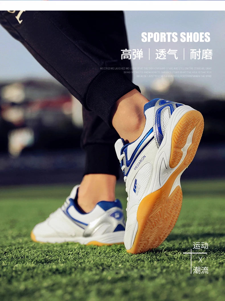 Quaoar Nuove Scarpe Da Ping Pong Professionali Per Uomo E Donna Antiscivolo Leggere Sneakers Da Badminton Blu Rosse