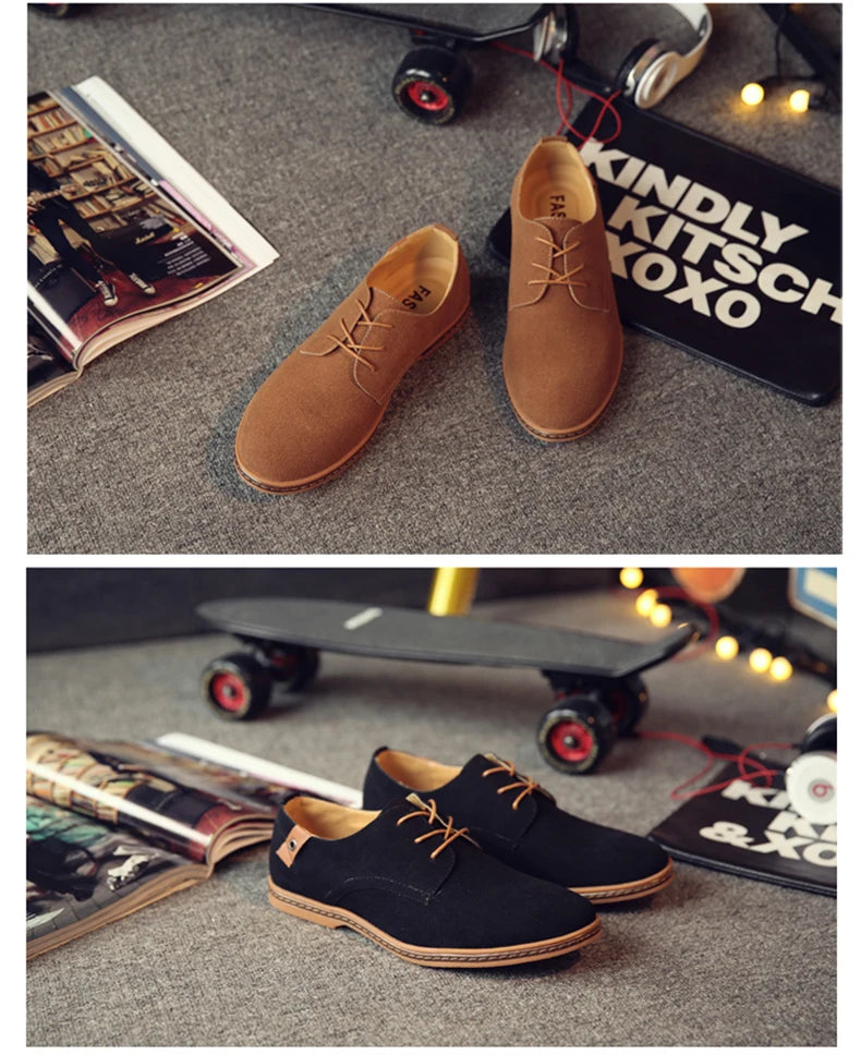 Scarpe Da Uomo In Pelle Scamosciata Primaverili Oxford E Sneakers Classiche Scarpe Eleganti Comode Grandi Misure 2025
