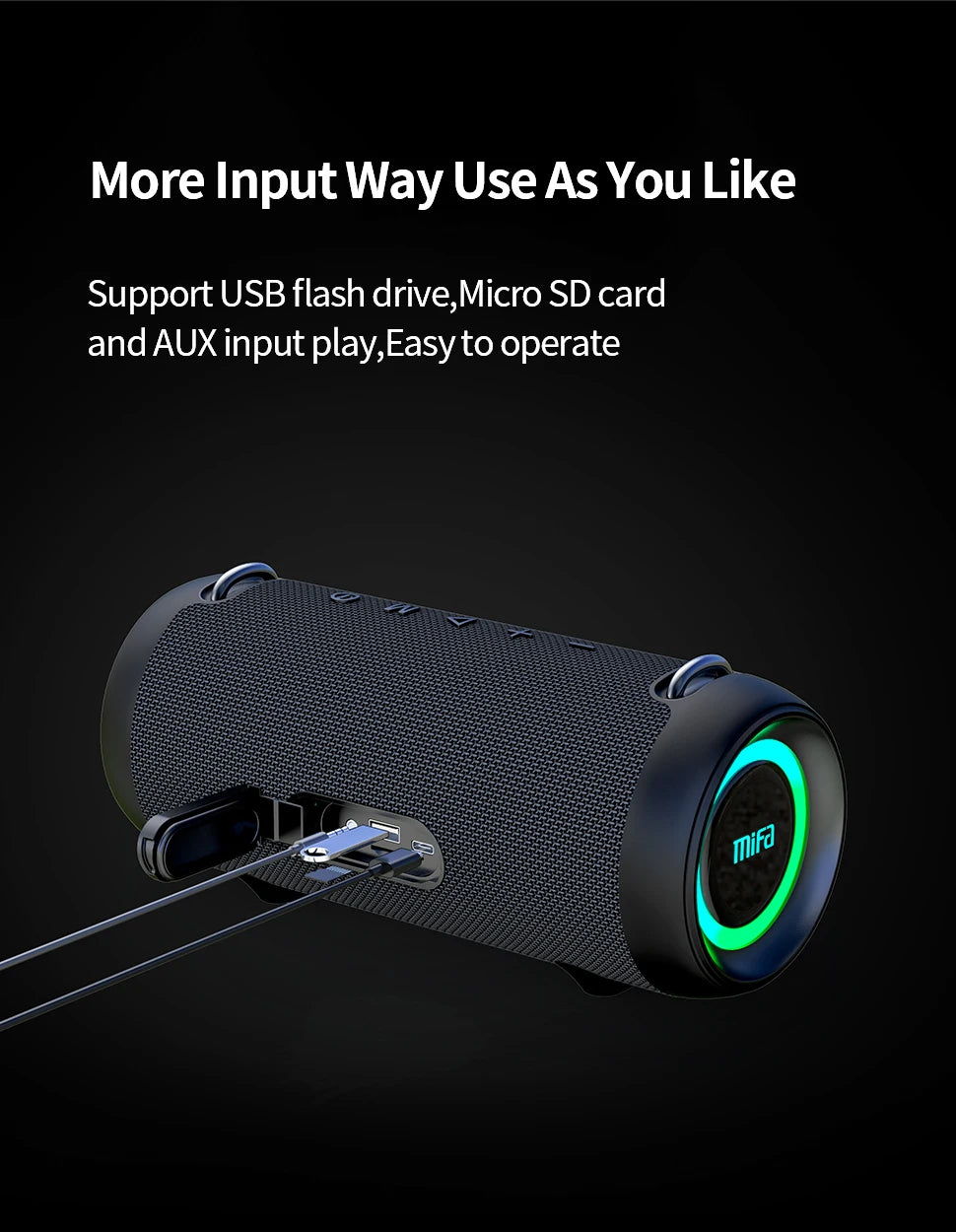 Altoparlante Bluetooth Mifa A90 60 W PMPO Portatile Per Campeggio E Feste All Aperto Suono Potente Con Bassi Profondi