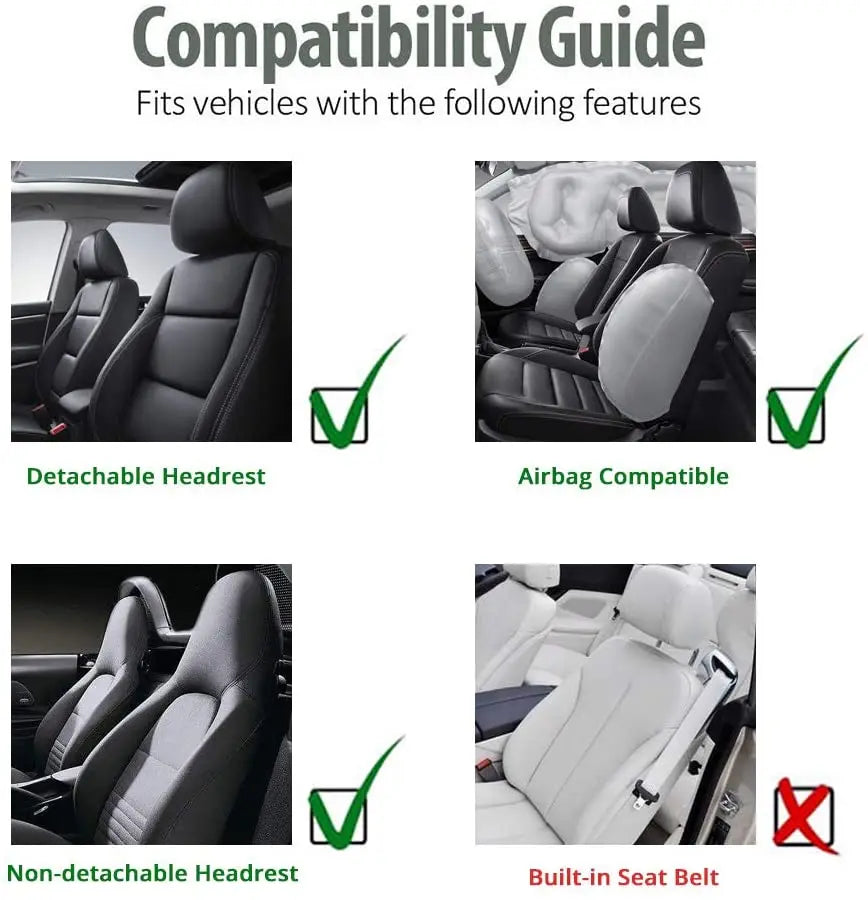 Coprisedili Auto In Pelle PU Set Completo Schienale Alto Universale Per Appassionati Auto