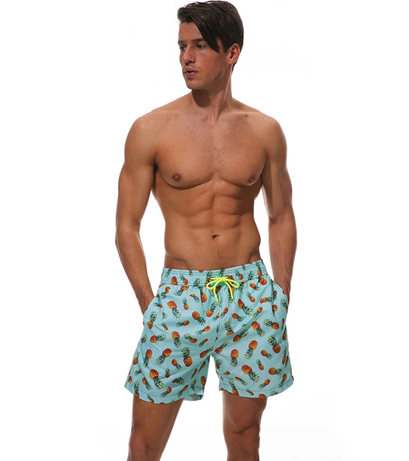 Datifer 2026 Pantaloncini Da Uomo Estivi Con Stampa Surf In Poliestere Quick Dry Fodera In Rete Traspirante