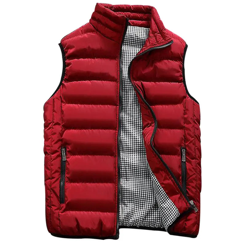 Gilet Da Uomo Imbottito In Cotone Con Colletto Mandarino Senza Maniche Moda Invernale Abbigliamento Casual Grande Taglia