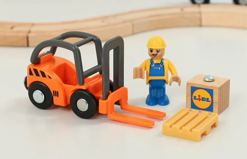 Nuovo Treno Magnetico Per Bambini Con Camion Pompieri Ambulanza Polizia Compatibile Brio In Legno