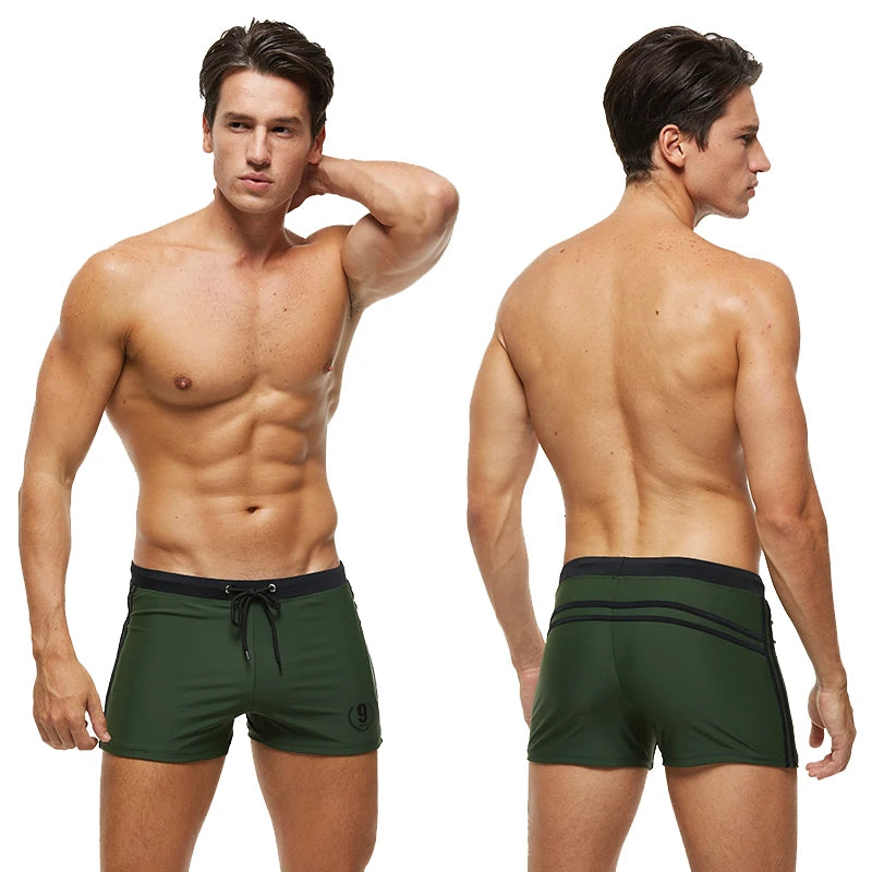 Datifer 2025 Costume da Bagno Uomo Bikini in Nylon Spandex Aderente Monocromatico Comfort