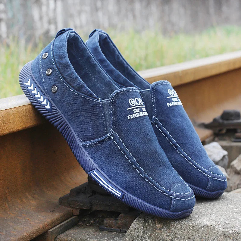 Scarpe Da Uomo In Tela Estiva Traspiranti Slip On Basse Leggere Casuali Mocassini Sneakers